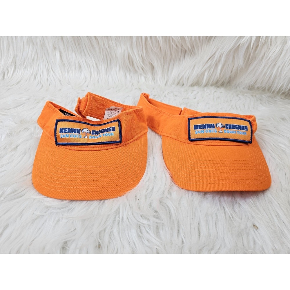 2 Super Cool Orange Kenny Chesney Sun Goes Down Tour Adjustable Visor Hat
